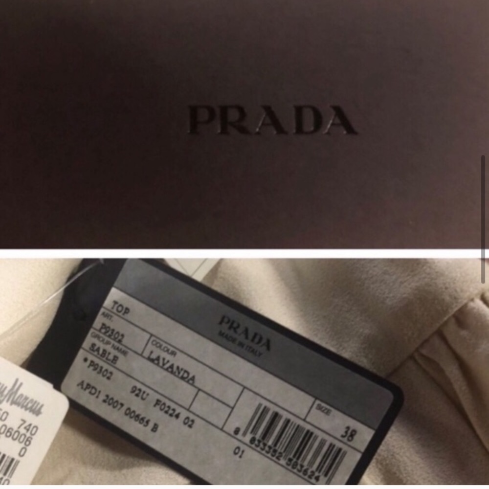 NWT PRADA Tank Top Sleeved Cream Blouse - Picture 2 of 8